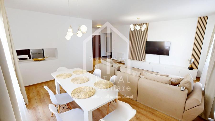 Apartament cu 3 camere, 92mp utili+teresa 23mp, bloc cu lift, etaj 2 - 2