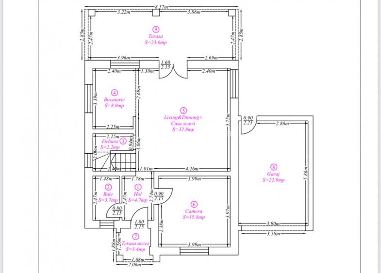 Casa individuala - P+1, cu garaj si teren de 589 mp - Sacalaz - fara comision - 3