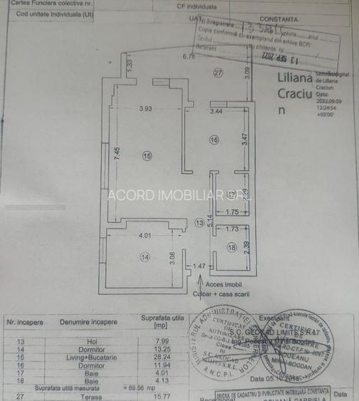 Faleza Nord apartament cu 3 camere, vedere la mare. - 8