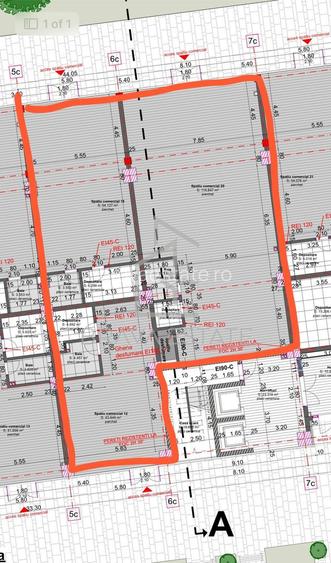 Spațiu comercial, 210mp, open-space, 3 bai, strada Fabricii - 7