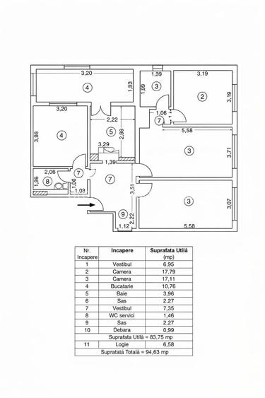 Apartament 4 camere de vanzare Dristor - 15