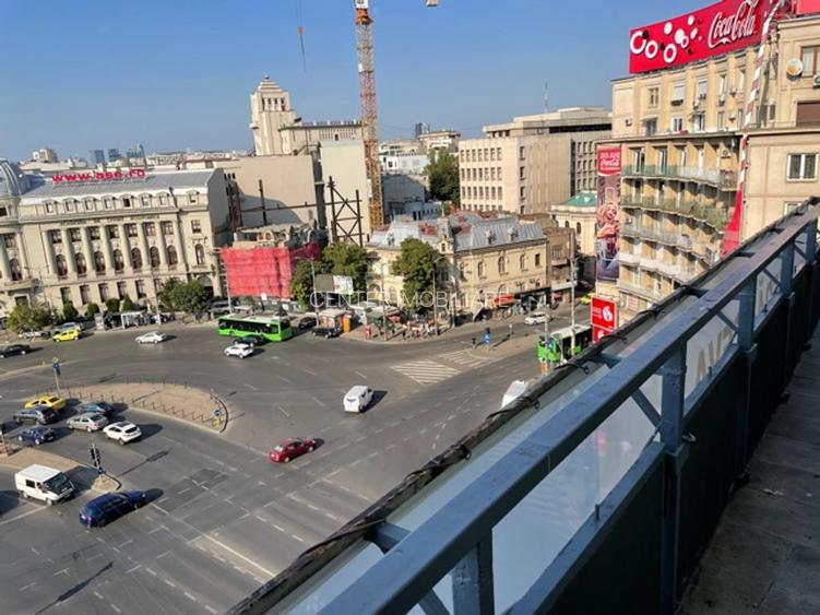 Piata Romana, 2 camere cu vedere superba, terasa, centrala proprie - 14