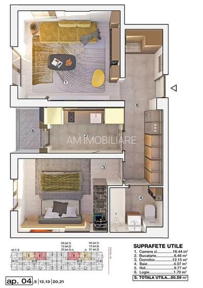 AP 2 CAMERE ENCORE RESIDENCE, INCALZIRE PARDOSEALA, BLOC NOU, COMIS 0% - 1