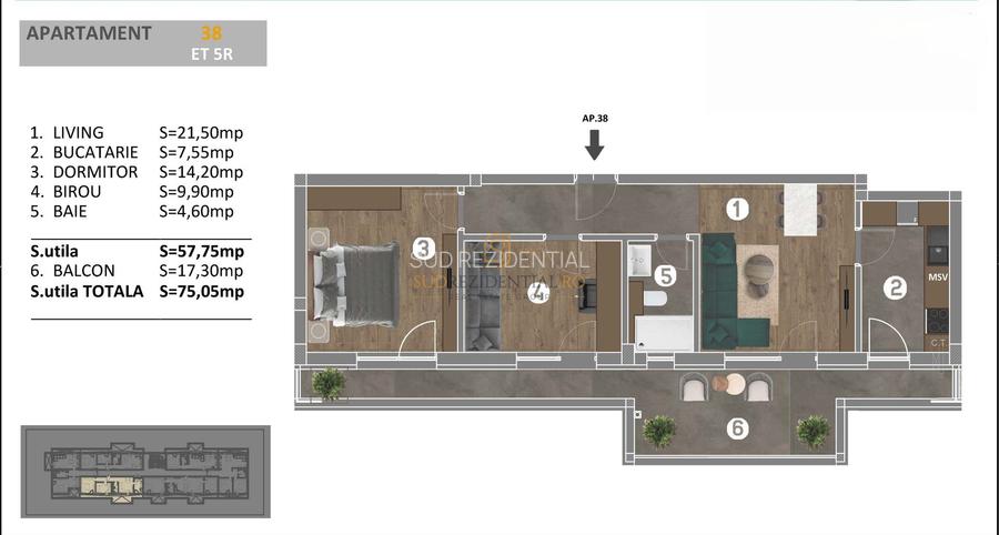 Zona Metalurgiei - 3 camere si balcon 17mp, bloc nou, finisaje premium - 1