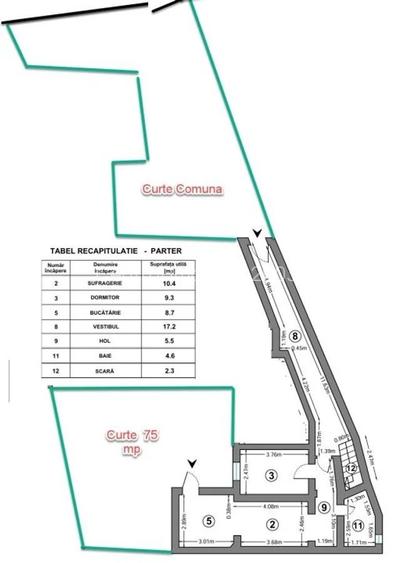 Universitate, Batistei, casa in curte comuna, birouri/locuit - 9