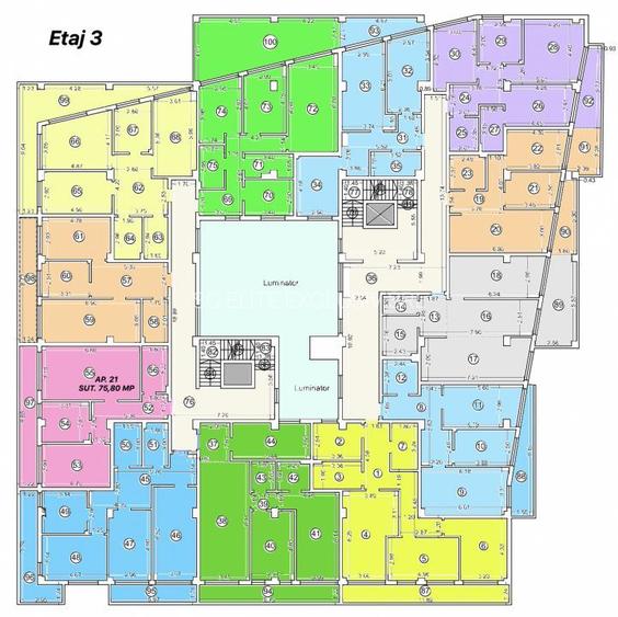 Tomis Nord - Vanzare apartament decomandat cu 2 camere,  bloc nou. - 4