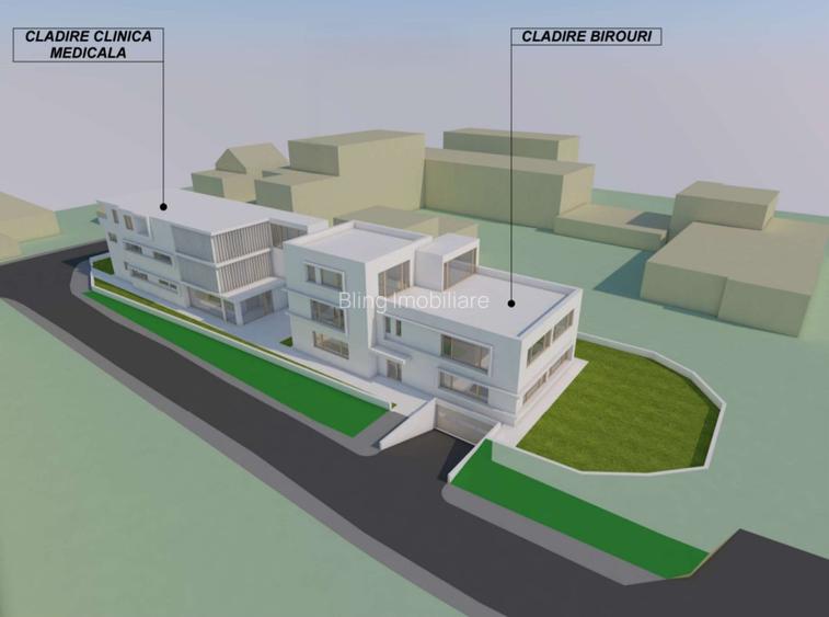 Teren 1166mp, proiect Clinica si Birouri, Gruia  - 2