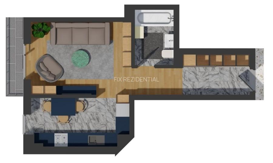 Apartament cu 1 camera, bloc nou, ideal pt locuit - 5