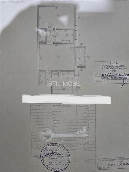Apartament 2 camere Podu Roș, etaj 1, geam la baie, 49.57mp - 12