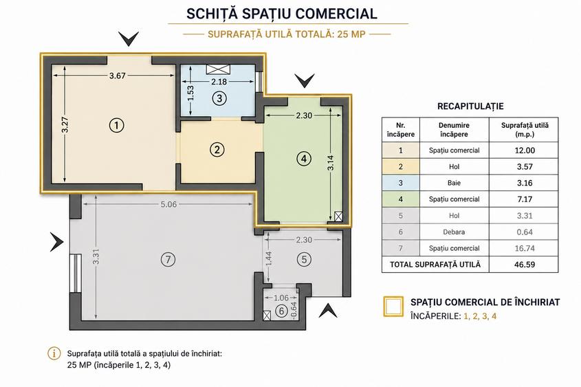 Inchiriere Spațiu Comercial | 25mp | Gara Nicolina |Disponibil imediat