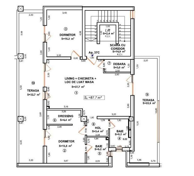 Penthouse 3 camere - Central - Comision 0%