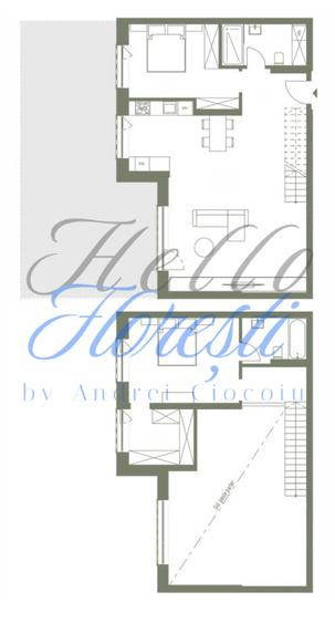 Apartament 3 camere 99.9 mp si terasa 54.4 mp in Hexagon