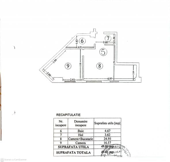 Apt 2 cam. 49.81 m.p. mobilat si utilat, loc de parcare subteran+boxa-33.03 m.p. - 26