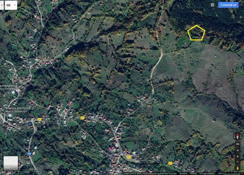 Vand teren in Albestii de Muscel faneata-pasune, partial impadurit