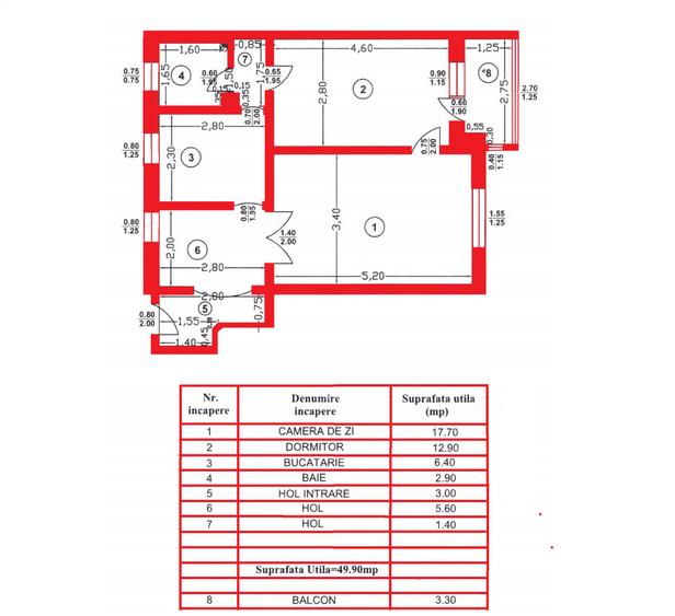 2 cam,decomandat,parter cu balcon, 53 mp,Primaverii,pretabil spatiu comercial