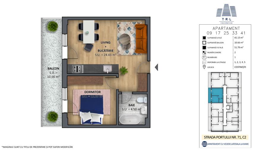 Apartamente/garsoniere de vanzare, prima linie la mare, Costinesti-Epava