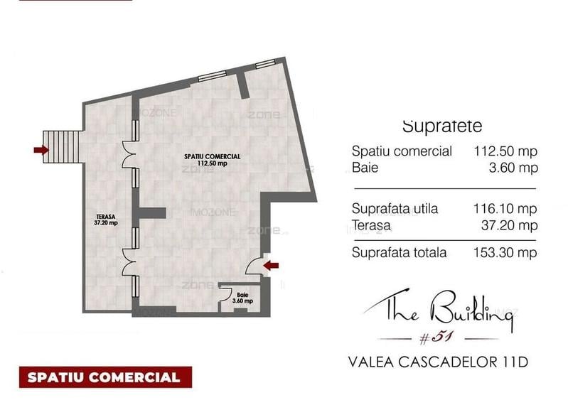 Proprietar | Spațiu comercial 206 mp + terase 78 mp | Valea Cascadelor
