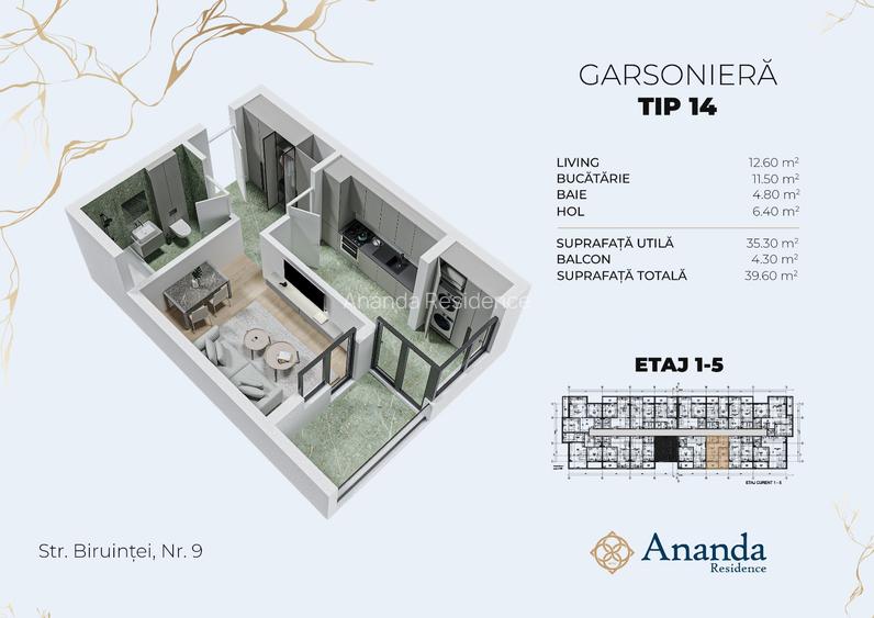 Garsonieră de vanzare direct dezvoltator - 6