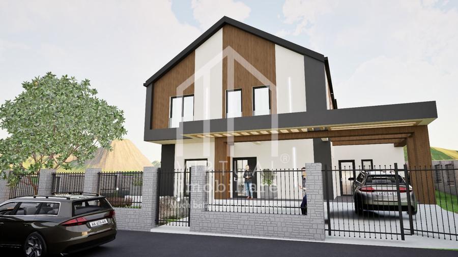 Casa individuala cu 4 camere, 130mp utili+terasa (19mp), teren 360mp