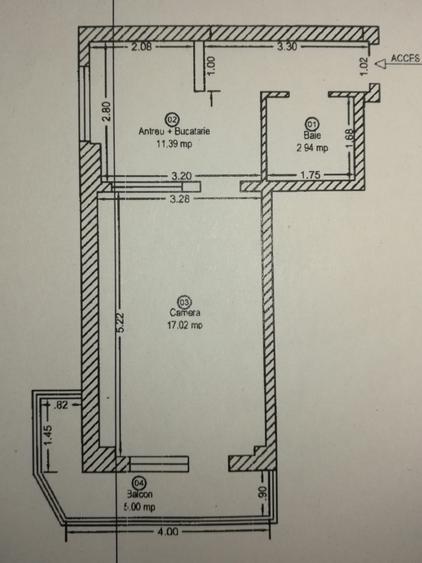 Apartament 1 camera+terasa amenajata-Complexul Studentesc