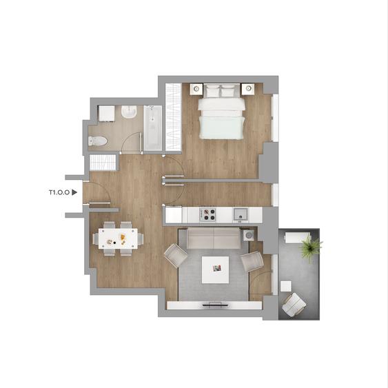 Apartament 2 Camere _Bloc E HERCESA VIVENDA