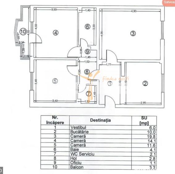 13 Septembrie-Prosper Plazza | 3 camere | 75mp | et 4 | renovat | 249.000 euro - 8