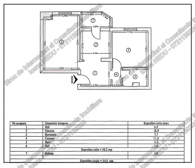 🙋Bd.Mamaia LS-uri🔸2 Camere Decomandate Su=54m² Renovat Mobilat Centrala