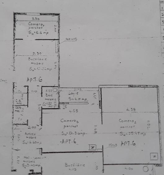 Str. 21 Decembrie! Apartament cu 3 camere 73mp etaj 1 zona