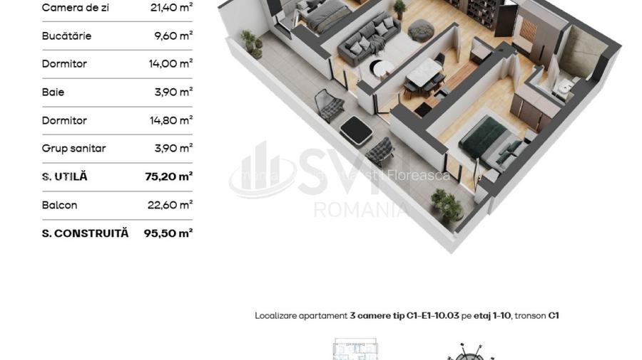 REA1027552 3 camere Pipera I Direct Dezvoltator I metrou Pipera - 11