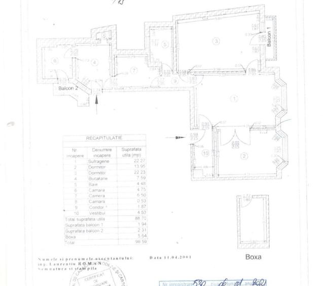 Apartament cu 3 camere 98,59 mp in zona Unirii - comsion 0% - 21
