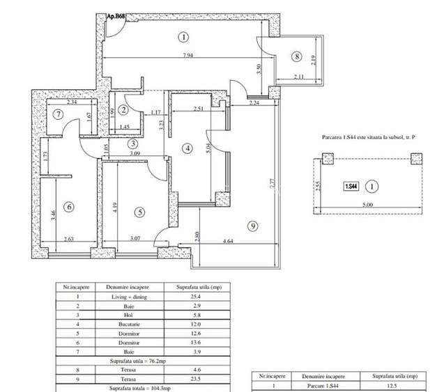 Penthouse- 3 camere, partial mobiliat, Silk District - 17