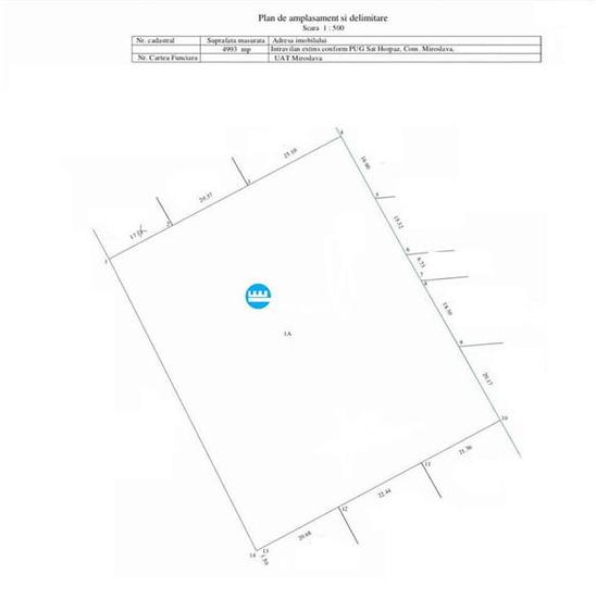 Teren 5000 mp, canalizare, plan, Horpaz, Miroslasva