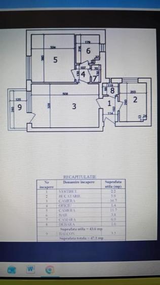 8 min metrou Piata Iancului 2camere Cf.1cubalcon etaj3/4 bloc reabilit