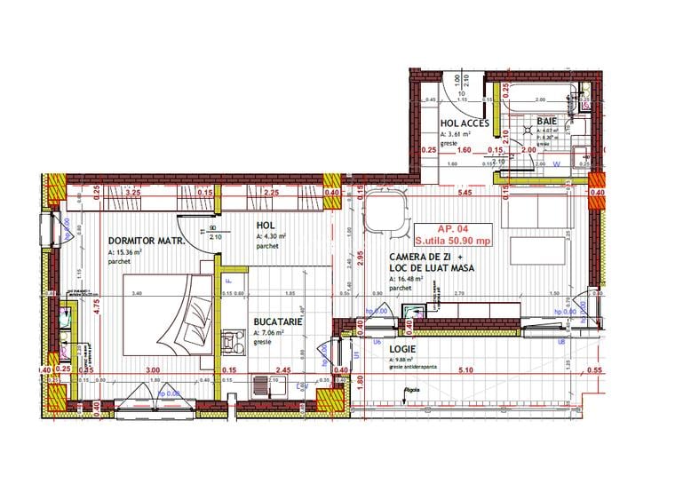 Apartament 2 camere Floresti, str. Tineretului - 14