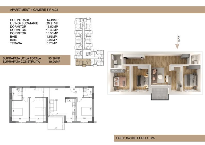Apartament 4 camere Drumul Cooperativei, Bucuresti (152.000€ +TVA) - 4