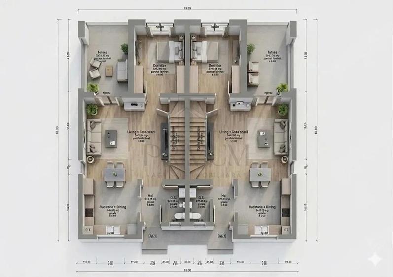 CALEA URSENI, DUPLEX, 4 CAMERE, 2 BAI, DRESSING, TERASA ACOPERITA