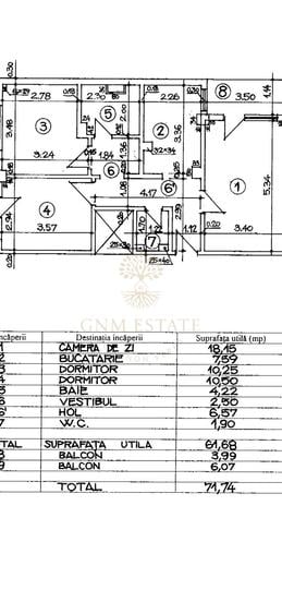 3 Camere Decomandat Et.8/8 Metrou Crangasi