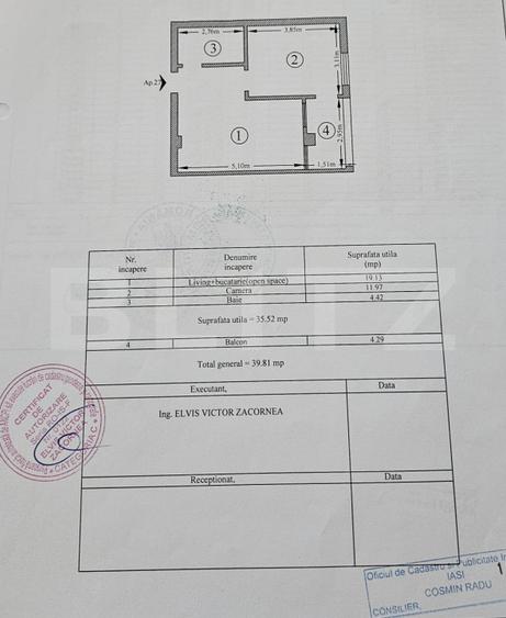 Apartament 2 camere, 36 mp, bloc nou, Moara de Foc