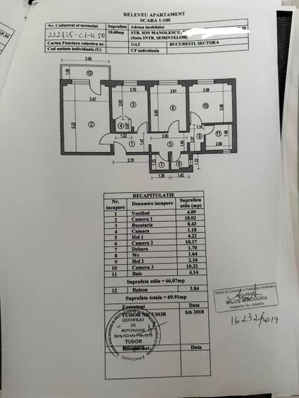 Apartament decomandat, 3 camere, 4 minute de metrou Gorjului