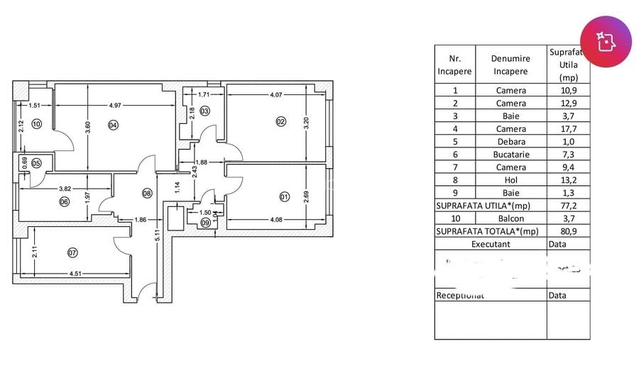 Apartament superb 4 camere, Capitale,  reabilitat, vedere dublă -Dorobanți - 11