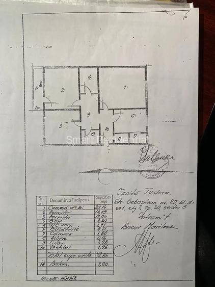 3 camere 13 septembrie sebastian bloc din 1990 hol H - 10
