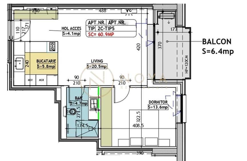 Apartament 2 camere mobilat Rovere - parcare optional | One Cotroceni - 15