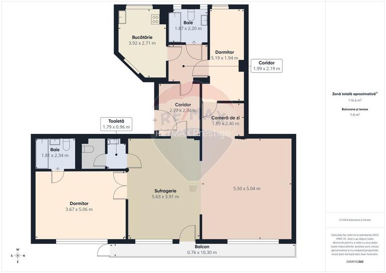 Apartament cu 4 camere și 3 bai, 130 mp, zona ultracentrală Victoriei - 9