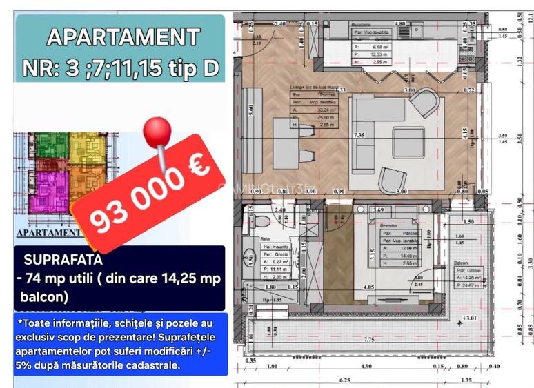 Ap bloc nou cu incalzire in pardoseala  - 8