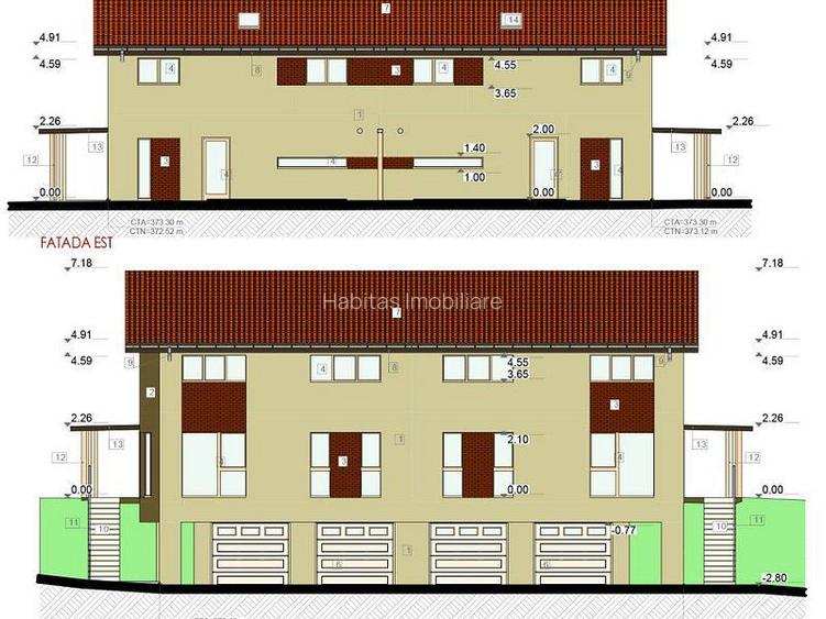 Casa noua, tip duplex, D+P+M,  garaj dublu, zona Iris - 10