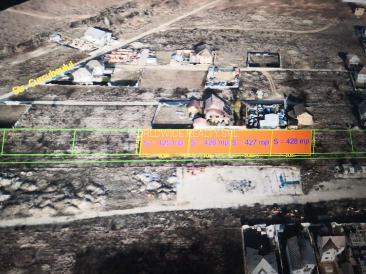 Loturi 425-428mp Bragadiru, str Curcubeului, acces asfalt, iluminat public - 1