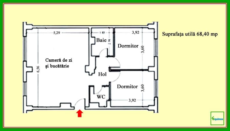 Apartament cu 3 camere de vânzare, Parcul MV-adiacent, ECX51140 - 1