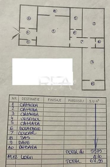 3 camere Campia Libertatii, parcare, an 1966, 68 mp, renovat - 8