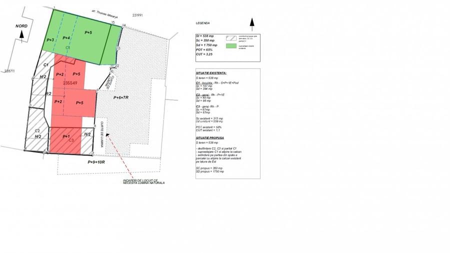 Armeneasca, teren pentru dezvoltare imobil S+P+3E+4,5R, urbanism de construire - 4