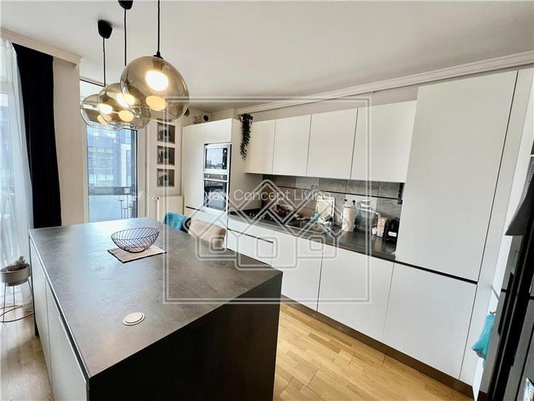 Apartament 3 cam. - 76 mp, balcon, parcare - Ansamblul Cibinium - 2